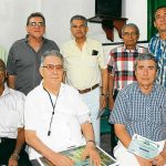 Juan Roca Bustamante, Edgar Perdomo Andrade, Benjamín Ochoa, Antonio Cogollo y Álvaro Tatis; Hernando Sará, Teofrasto Tatis y Jairo Alvis.